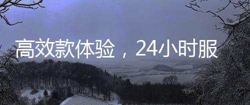 高效款体验,24小时服务,让您的资金流转更迅速!
